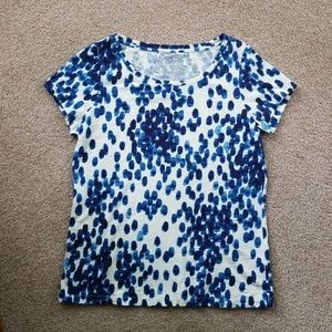 Lands' End blue dots top size medium